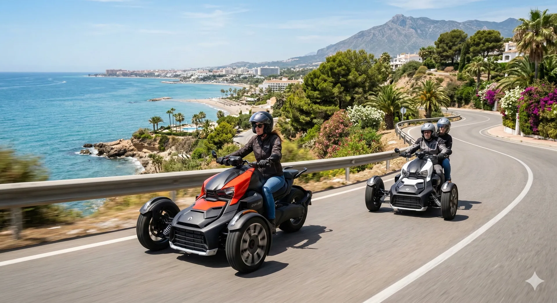 Can-Am Ryker tour along the Costa del Sol coastline in Marbella