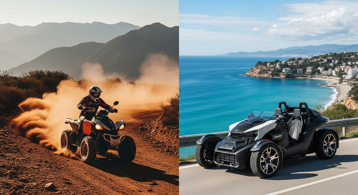 Quad tour vs Can-Am Ryker tour in Marbella comparison